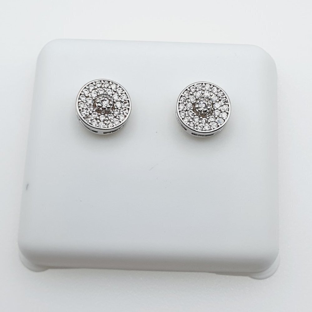 "925 Sterling Silver Plated CZ Earrings, INUS1BR169